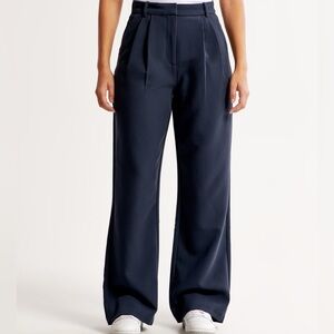 Curve Love A&F Sloane Tailored Wide Leg Pant